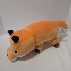Minecraft Fox Plush Pillow Toy Buddy 20" Mojang JINX Orange Soft 2023